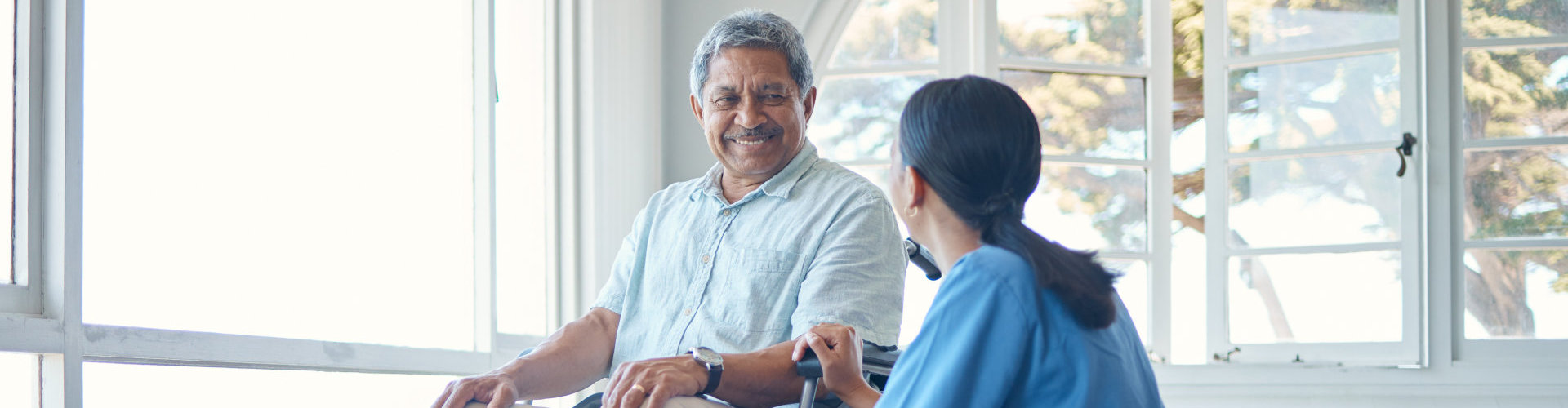 a man and his female nurse